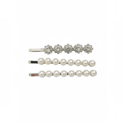 Alpha 55 Set de 3 barrettes perles fines – Élégance discrète