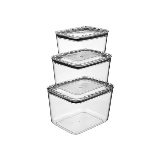 Alpha 55 Set de 3 boîtes acrylique – Rangement pratique
