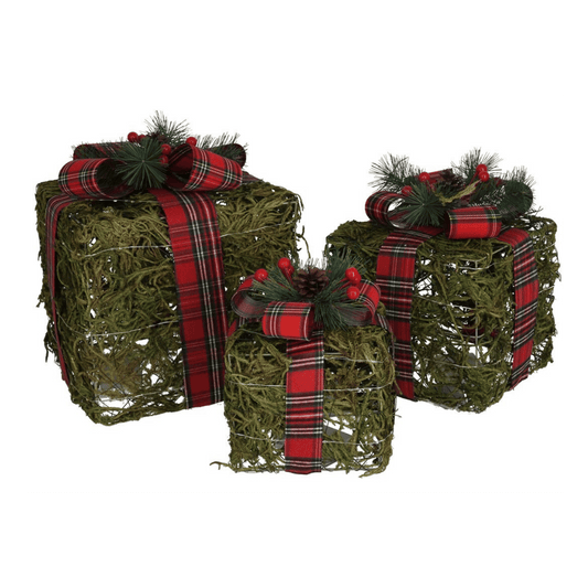 Alpha 55 Set de 3 boîtes cadeau 180 LED vert – Déco lumineuse