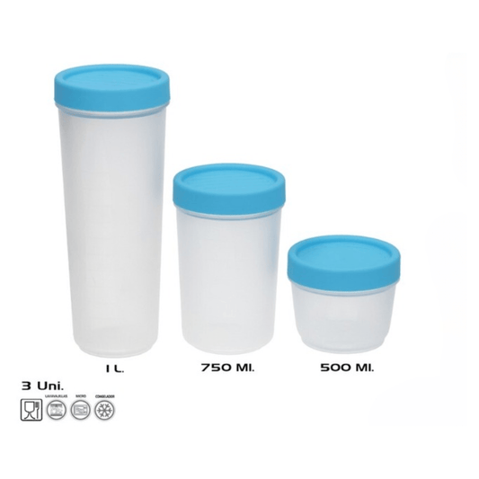 Alpha 55 Set de 3 Boîtes en Plastique – Rangement et Conservation Pratiques
