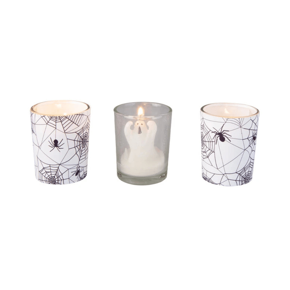 Alpha 55 Set de 3 Bougies Halloween en Verre – Décoration