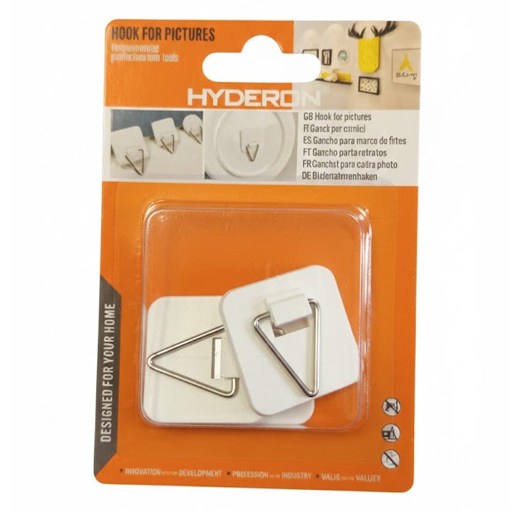 Alpha 55 Set de 3 crochets adhésifs plastique blanc cadre