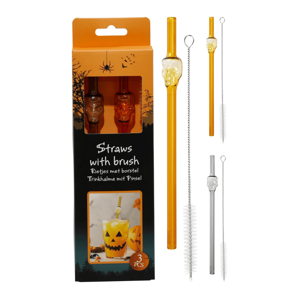 Alpha 55 Set de 3 Pailles avec Brosse 20 cm
