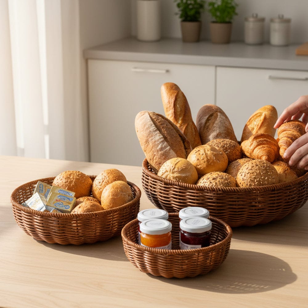 Alpha 55 Set de 3 Paniers à Pain en Bambou