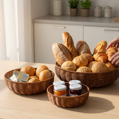 Alpha 55 Set de 3 Paniers à Pain en Bambou