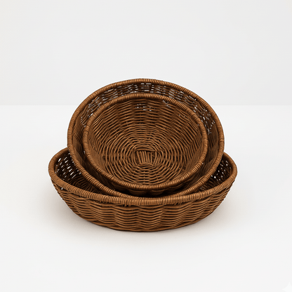 Alpha 55 Set de 3 Paniers à Pain en Bambou