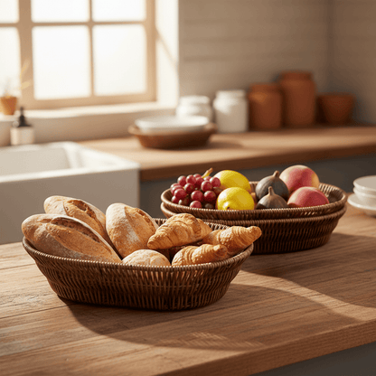 Alpha 55 Set de 3 Paniers à Pain en Bambou