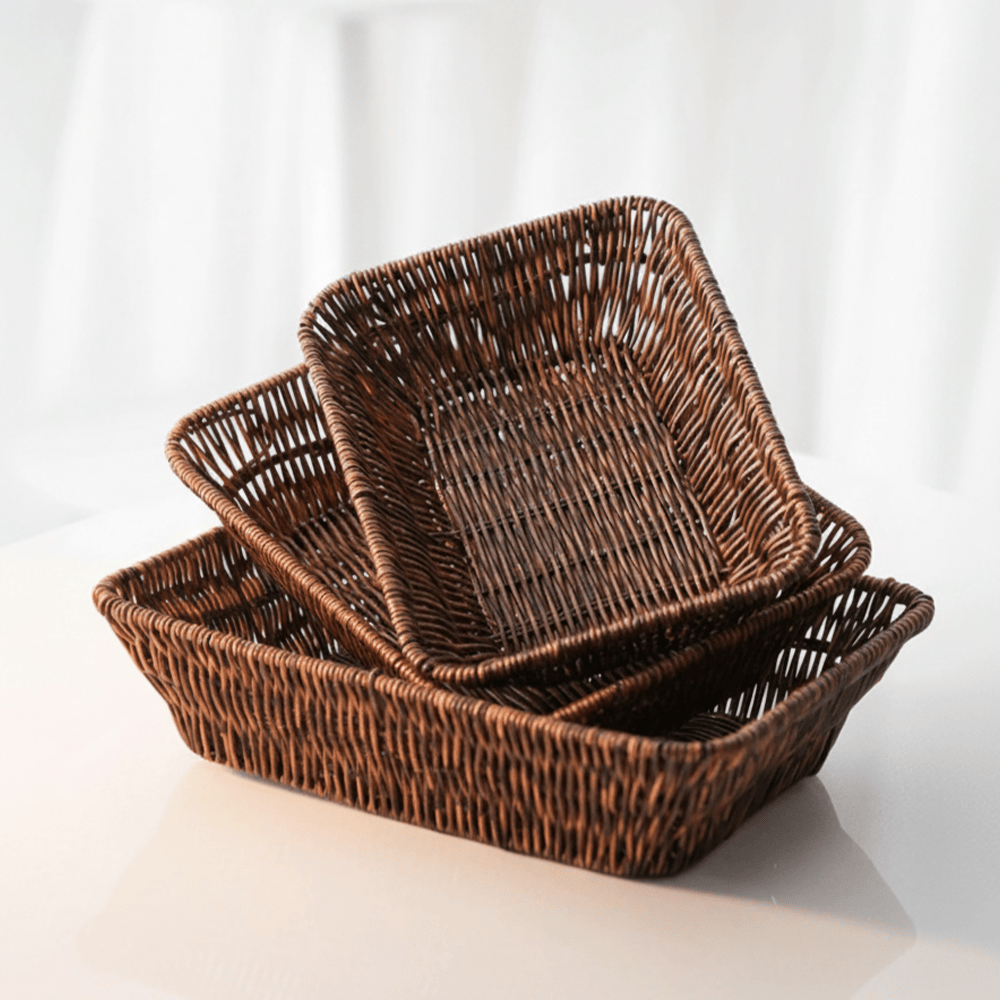 Alpha 55 Set de 3 Paniers à Pain en Bambou