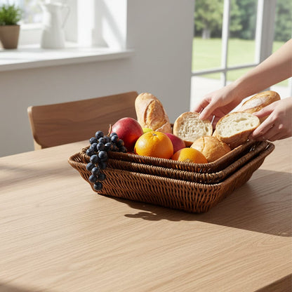 Alpha 55 Set de 3 Paniers à Pain en Bambou