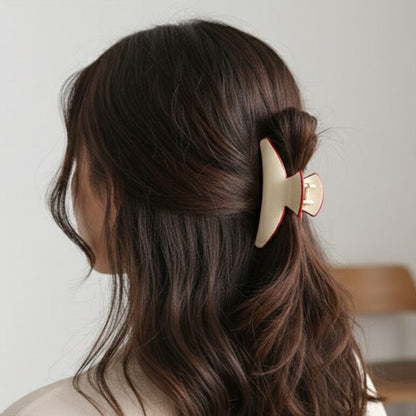 Alpha 55 Set de 3 pinces en plastique pois beige