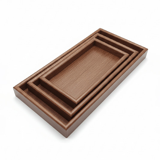 Alpha 55 Set de 3 Plateaux en Bambou