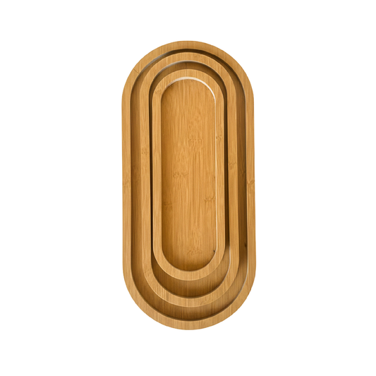 Alpha 55 Set de 3 Plats en Bambou