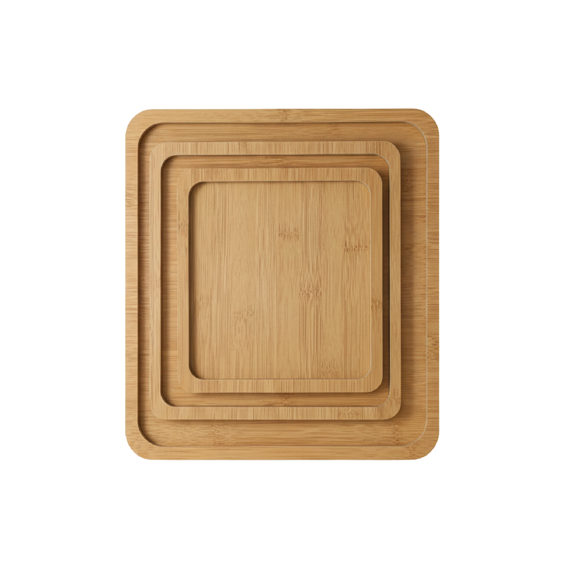 Alpha 55 Set de 3 Plats en Bambou – Naturels & Polyvalents