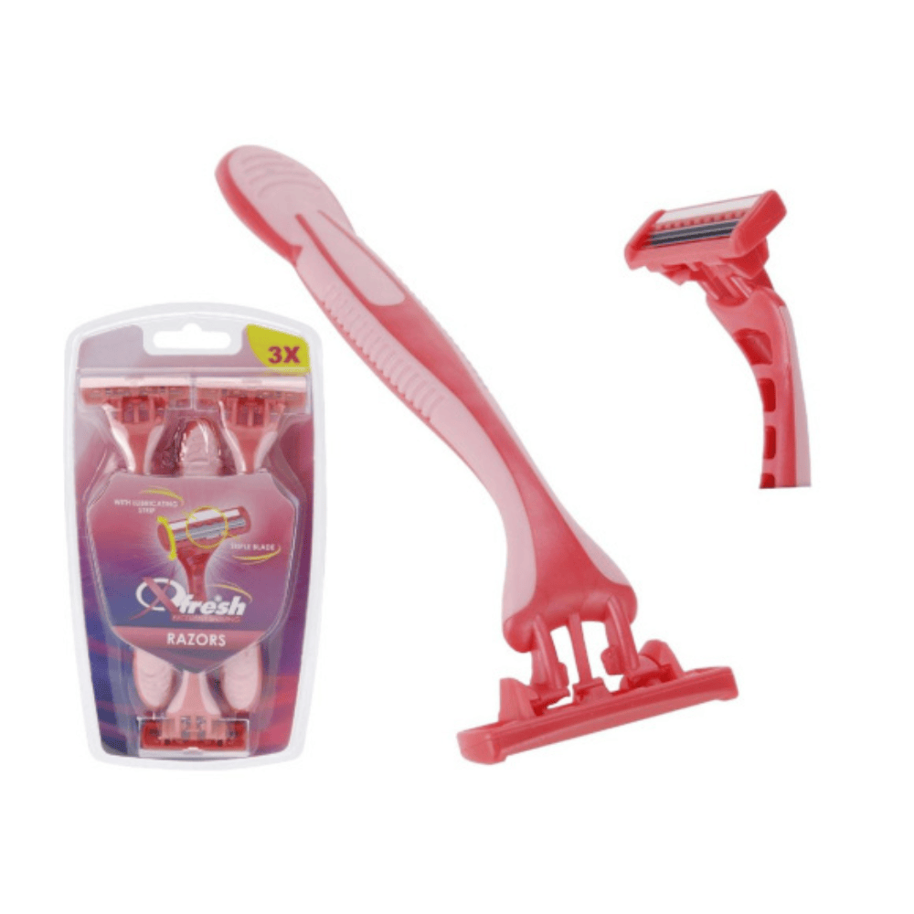 Alpha 55 Set de 3 rasoirs femme rose pratiques