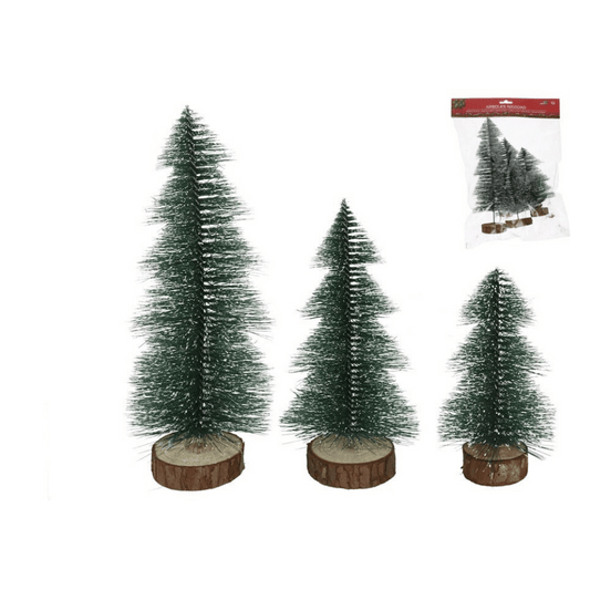 Alpha 55 Set de 3 sapins de table – Décoration de Noël élégante