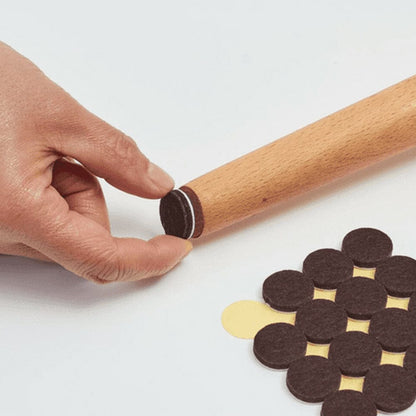 Alpha 55 Set de 32 protections pied de chaise feutre noir