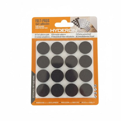 Alpha 55 Set de 32 protections pied de chaise feutre noir