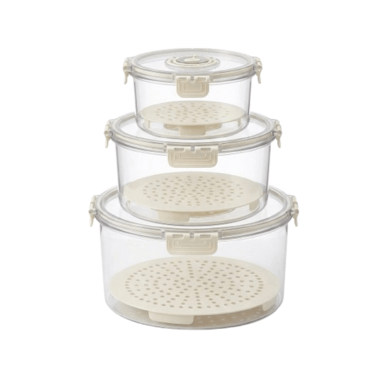 Alpha 55 Set de 4 boîtes rondes avec valve pratique