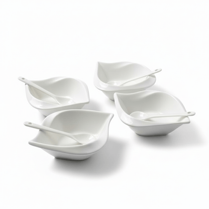 Alpha 55 Set de 4 Coupelles avec 4 Cuillères Yamasin – Design Chic