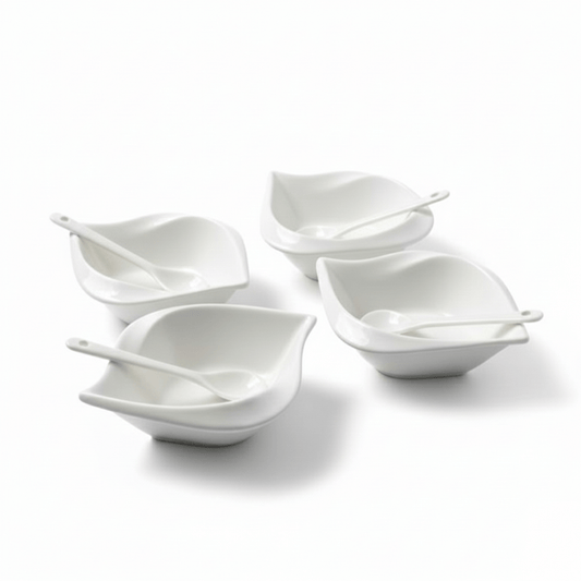 Alpha 55 Set de 4 Coupelles avec 4 Cuillères Yamasin – Design Chic