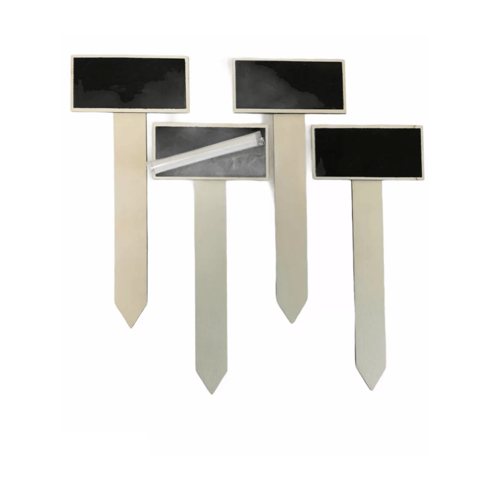 Alpha 55 Set de 4 étiquettes plantes avec craie