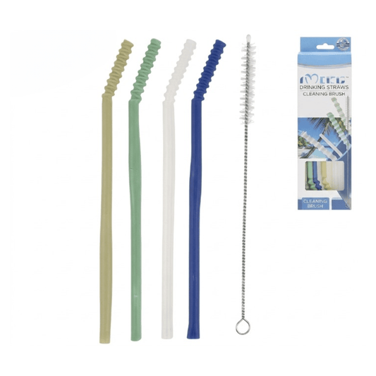 Alpha 55 Set de 4 pailles courbées avec goupillon