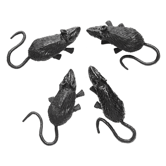 Alpha 55 Set de 4 Souris 9 cm – Décoration Halloween