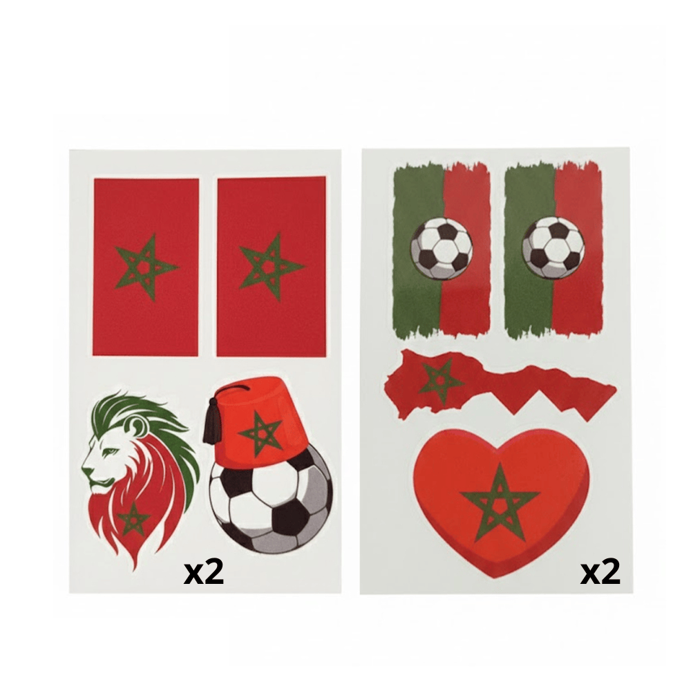 Alpha 55 Set de 4 Tatouages Visage Maroc – Éclat & Tradition Moderne