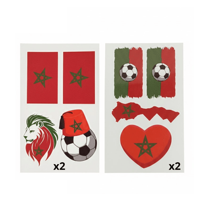 Alpha 55 Set de 4 Tatouages Visage Maroc – Éclat & Tradition Moderne