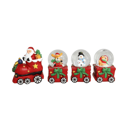 Alpha 55 Set de 4 Trains avec Boule à Neige – Décoration Noël