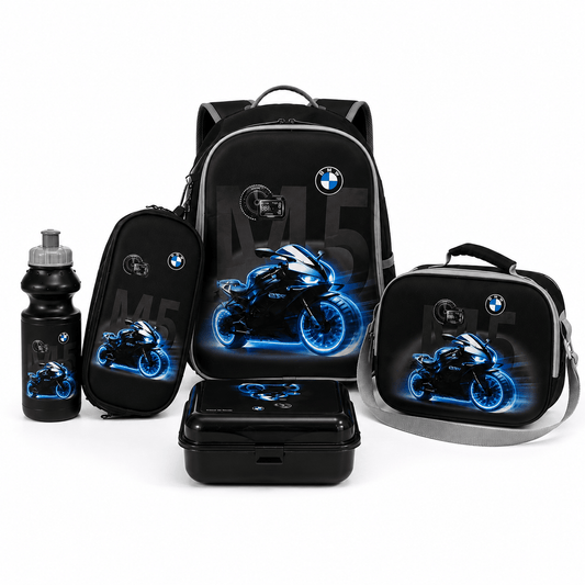 Alpha 55 Set de 5 Pièces Sac à Dos 15" Motif Moto BMW