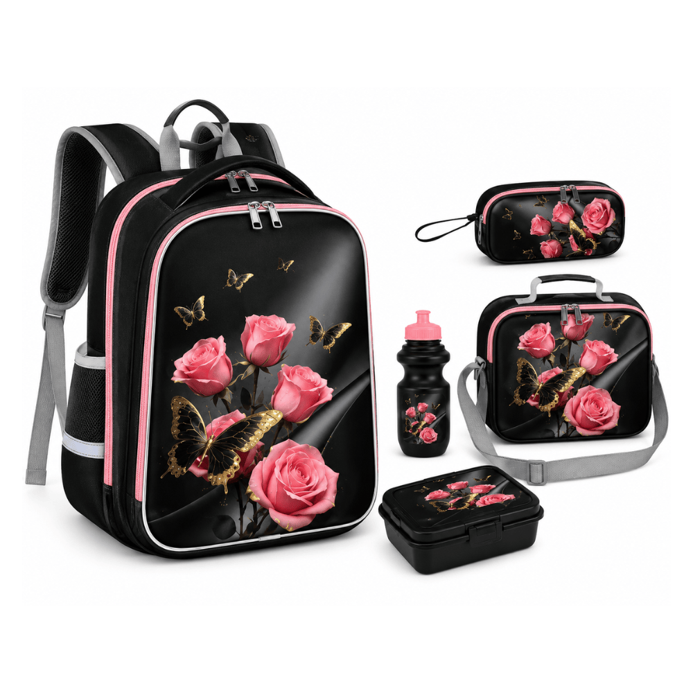 Alpha 55 Set de 5 Pièces Sac à Dos 15" Rose