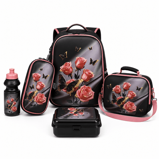Alpha 55 Set de 5 Pièces Sac à Dos 15" Rose