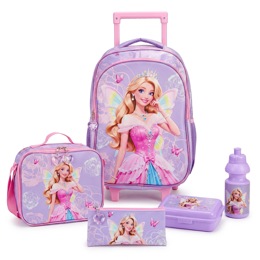 Alpha 55 Set de 5 Pièces Trolley 17" Licence Barbie