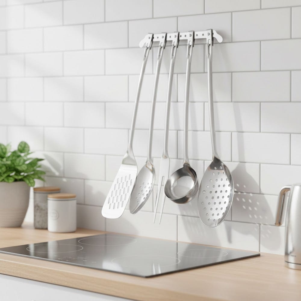 Alpha 55 Set de 5 Ustensiles rn Inox sur Barre – Organisation & Qualité