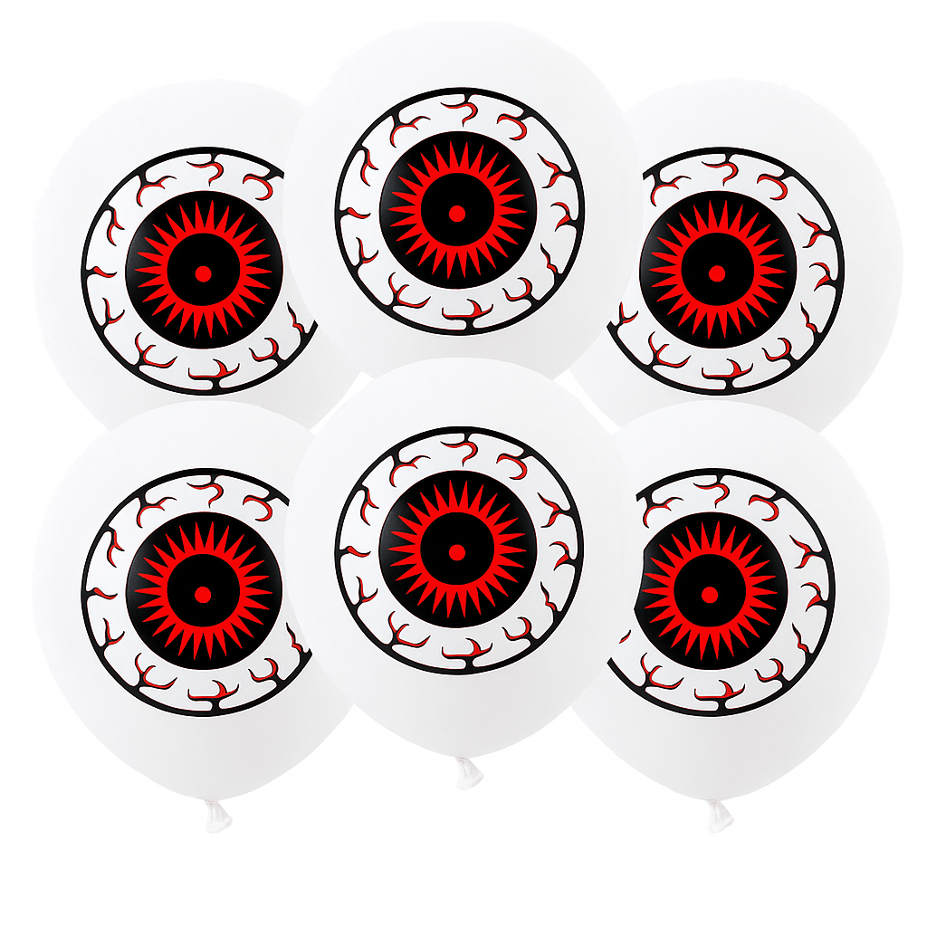Alpha 55 Set de 6 ballons d'Halloween avec motif œil