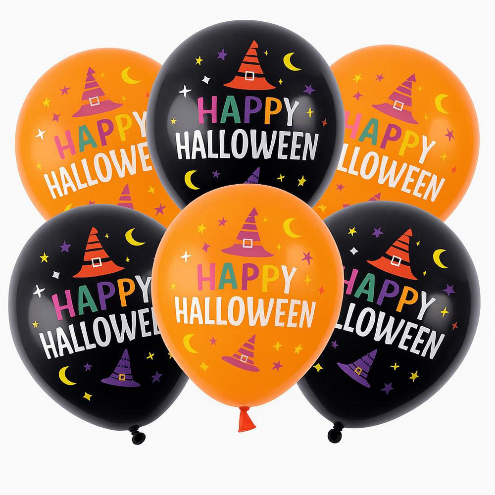 Alpha 55 Set de 6 ballons Happy Halloween