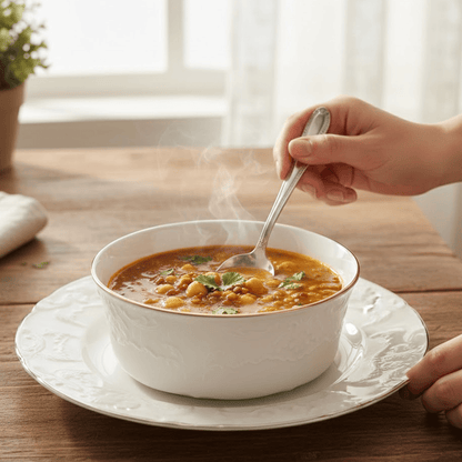 Alpha 55 Set de 6 Bols en Porcelaine Fil Argent – Chic