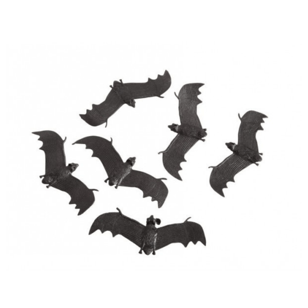 Alpha 55 Set de 6 Chauves-Souris 13 cm – Déco Halloween