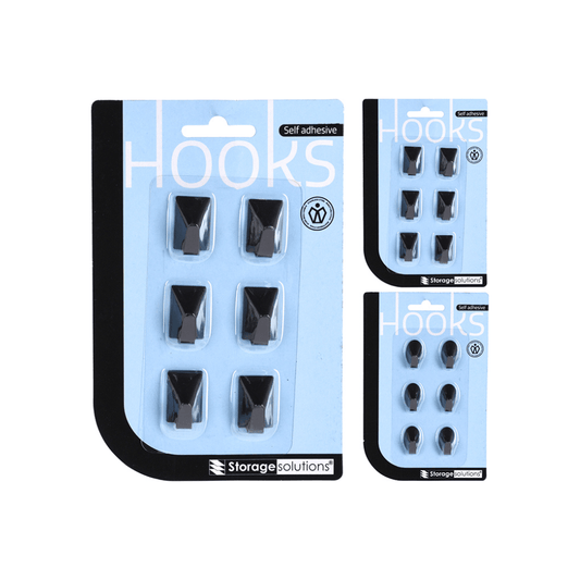 Alpha 55 Set de 6 crochets adhésifs en inox résistants