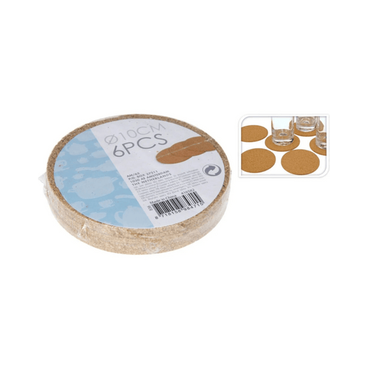 Alpha 55 Set de 6 Dessous de Verre en Liège – Naturels & Pratiques