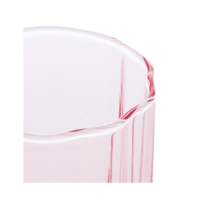 Alpha 55 Set de 6 Gobelets Bas Fleur de Rose en Verre Rose
