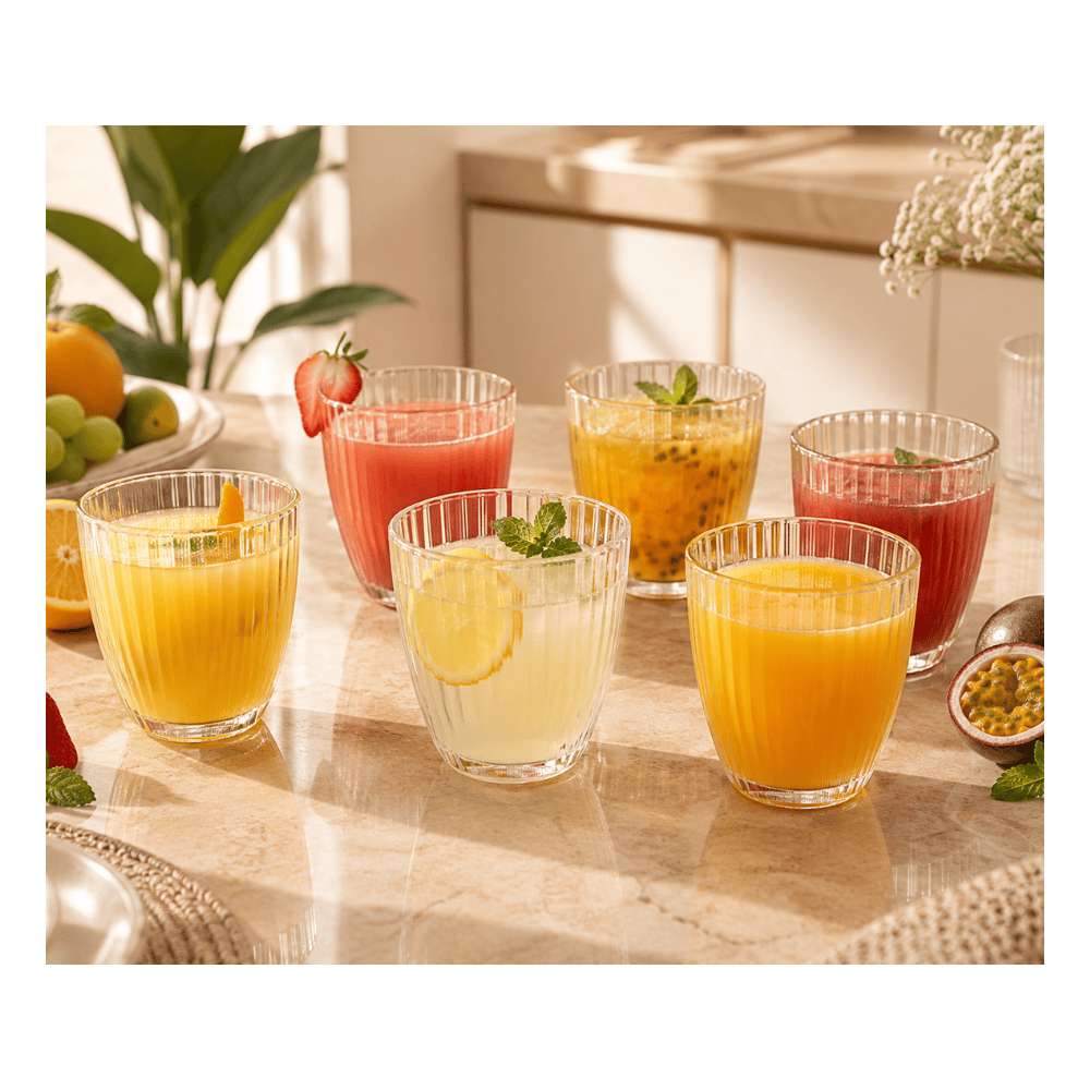Alpha 55 Set de 6 Gobelets Bas Mathe'eau 28 cl en Verre