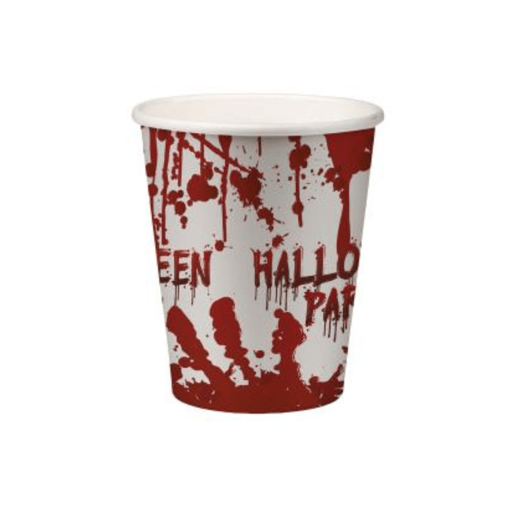 Alpha 55 Set de 6 Gobelets Jetables Effet Sang Halloween