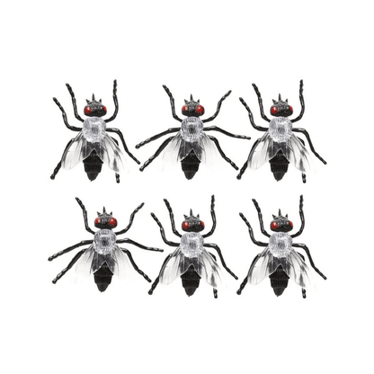 Alpha 55 Set de 6 Mouches 5,5 cm – Décoration Halloween
