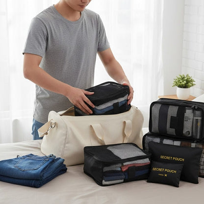 Alpha 55 Set de 6 Organiseurs de Voyage – Pratiques & Légers