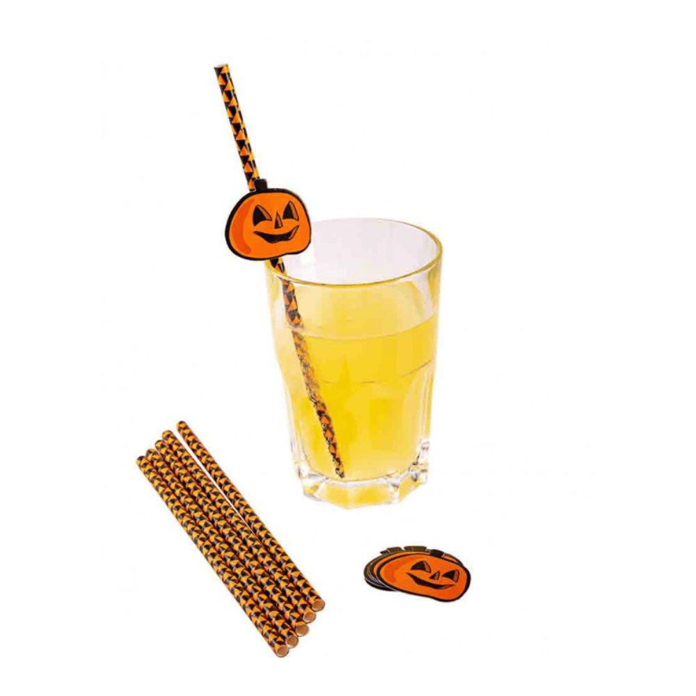 Alpha 55 Set de 6 Pailles Citrouille Halloween