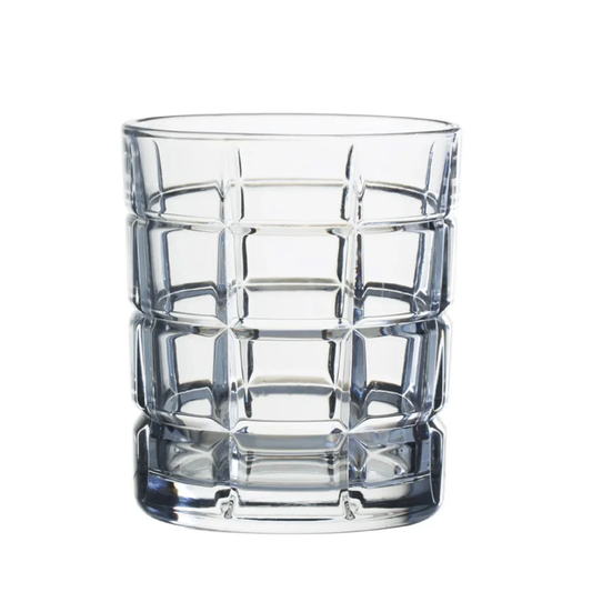 Alpha 55 Set de 6 Verres à Eau Forme Basse – Motif Quadrillé
