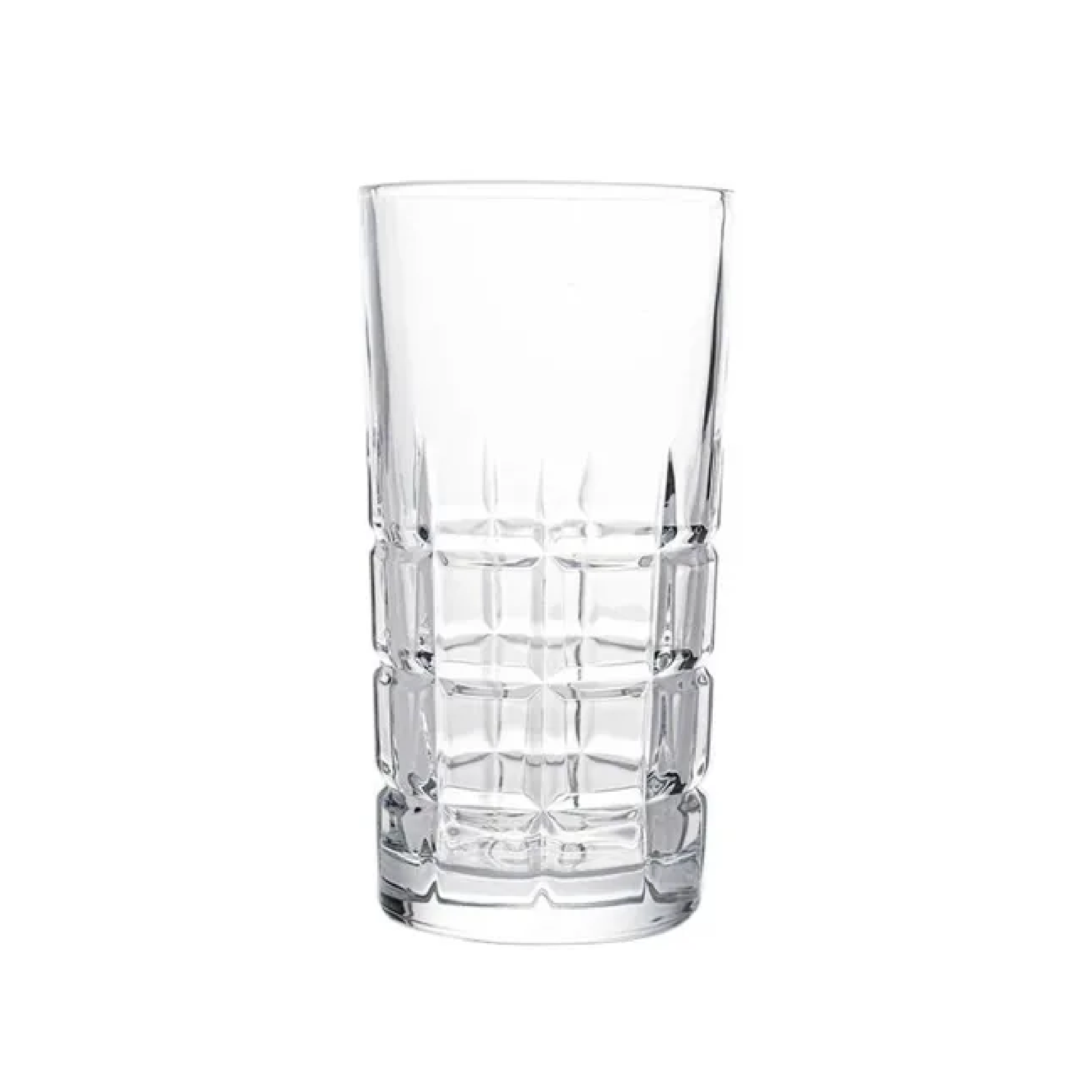 Alpha 55 Set de 6 Verres à Eau Forme Haute – Motif Quadrillé