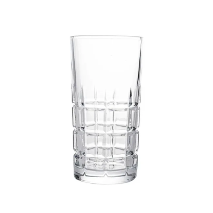 Alpha 55 Set de 6 Verres à Eau Forme Haute – Motif Quadrillé